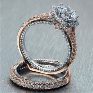 Genuine 925 Silver Ring Set